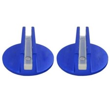 Blue-2 Pack U-groove Floor Jack Pad Adapter Aluminum Universal Magnetic