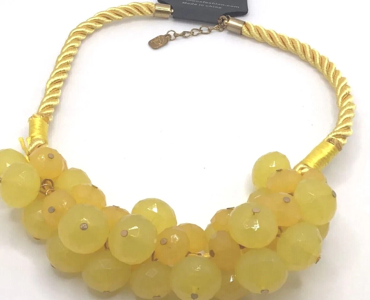 Yellow hotsell statement necklace