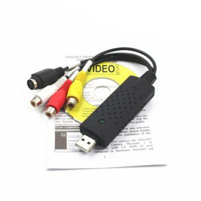 USB Video Capture Device USB 2.0 Easy to Cap Video TV DVD VHS DVR Capture Adapte