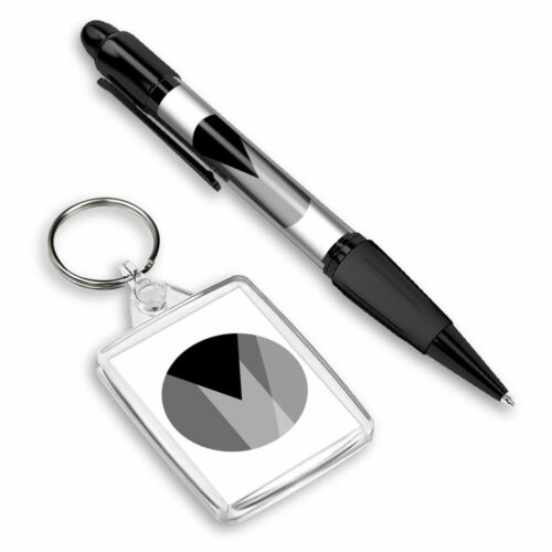 Pen & Keyring (Rectangle) - BW - Cool Bahamas Flag Map #41709 - Picture 1 of 4