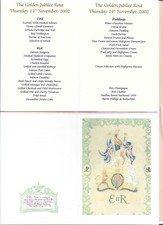 GB QEII 2002 GOLDEN JUBILEE EVENTS & TRAVEL GUIDE + JUBILEE ROUT MENU @THE RITZ