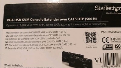 StarTech.com USB-VGA-KVM-Konsolen-Extender über CAT5 UTP (500 ft) (SV565UTPU)