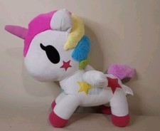 Jumbo Neon Star Tokidoki Unicorno 15" Plush Rainbow Mane Stuffed Animal Toy DAMA