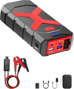 Jump Starter 2000A for Car/Boat/Lawnmower(8.0L Gas/6.5L Diesel Engine) 12V