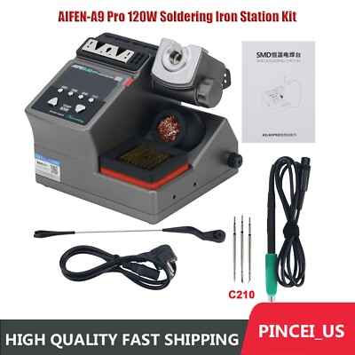 AIFEN-A9 Pro 120W Soldering Iron Station with C210 Handle and 3 Soldering Tips
