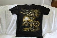 CAMISETA AZTECA GUERRERO PIEDRA SOLAR ESCUDO PIRÁMIDE MAYA ÁGUILA
