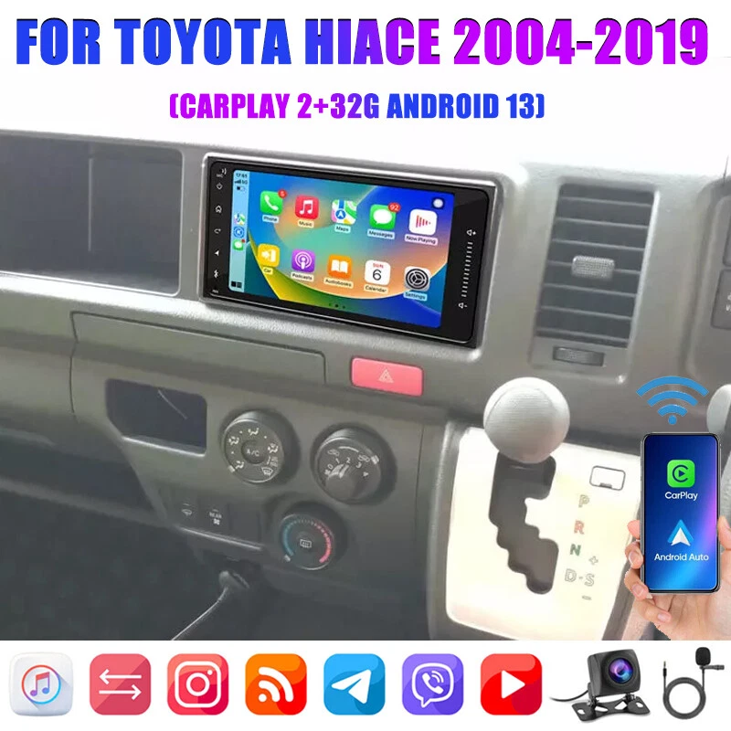 7" WIRELESS CARPLAY FOR TOYOTA HIACE 2004-2019 ANDROID 13.0 CAR STEREO RADIO GPS - image 3 of 4