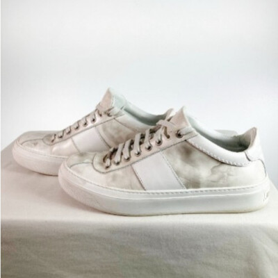 JIMMY CHOO Portman Low-Top Sneakers in White JP:Size 24.5cm 