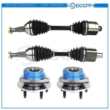 (4) Front LH & RH Wheel Hub Bearing & CV Axle Shaft For Chevrolet Impala 2000-08