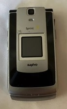 Vintage Black Sanyo Katana II Flip Phone Sprint Cellular  Untested