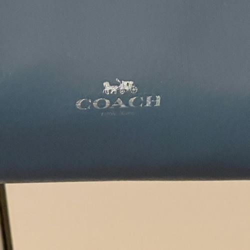 Coach Derby Tote Purse Handbag In Blue Pebbled Leather - Bild 5 von 13