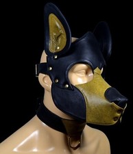 Leather Puppy Mask, Cosplay Dog Head, Mask,pup play Party ,adjustable ,pup play