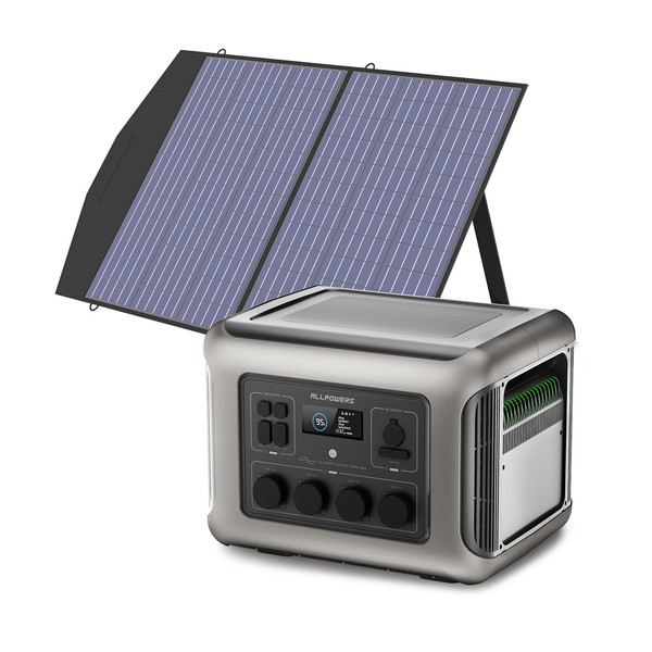 Allpowers Solargenerator 2500W 2016Wh Powerstation Mit 100W Faltbares Solarpanel-image
