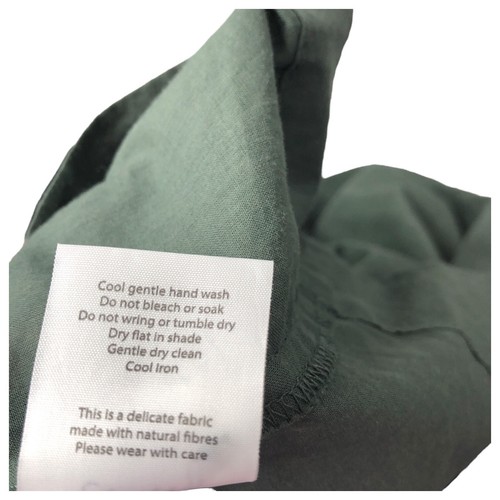 Lonely Cotton Shirt Dress US 6 / AU 10 Pintucked Pearl Buttons Tie Belt Green - Picture 14 of 17
