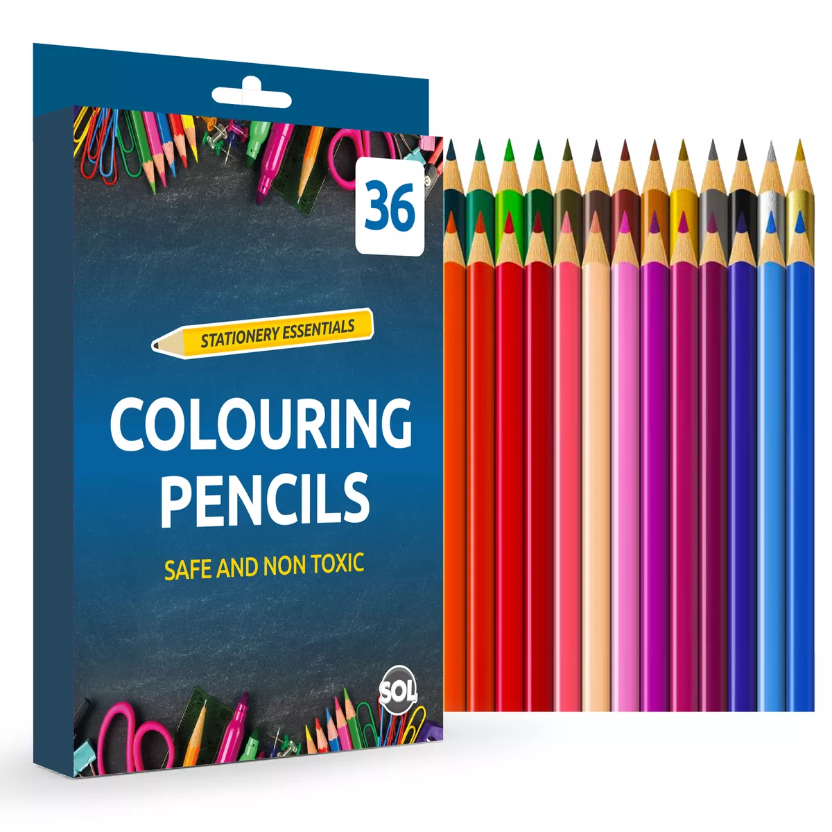 36 Premium Professional Colouring Pencils Set Colours Artist Therapy Kids  Adults