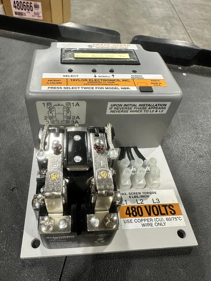 TAYLOR PHASE GUARD PHASE FAILURE RELAY199X-13 480 V - Image 4 of 4