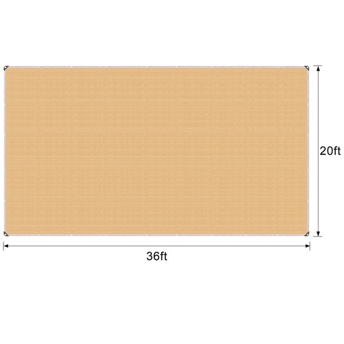90% Outdoor Sunblock Shade Cloth UV Resistant Shade Net Taped Edge With Grommets - Picture 26 of 26