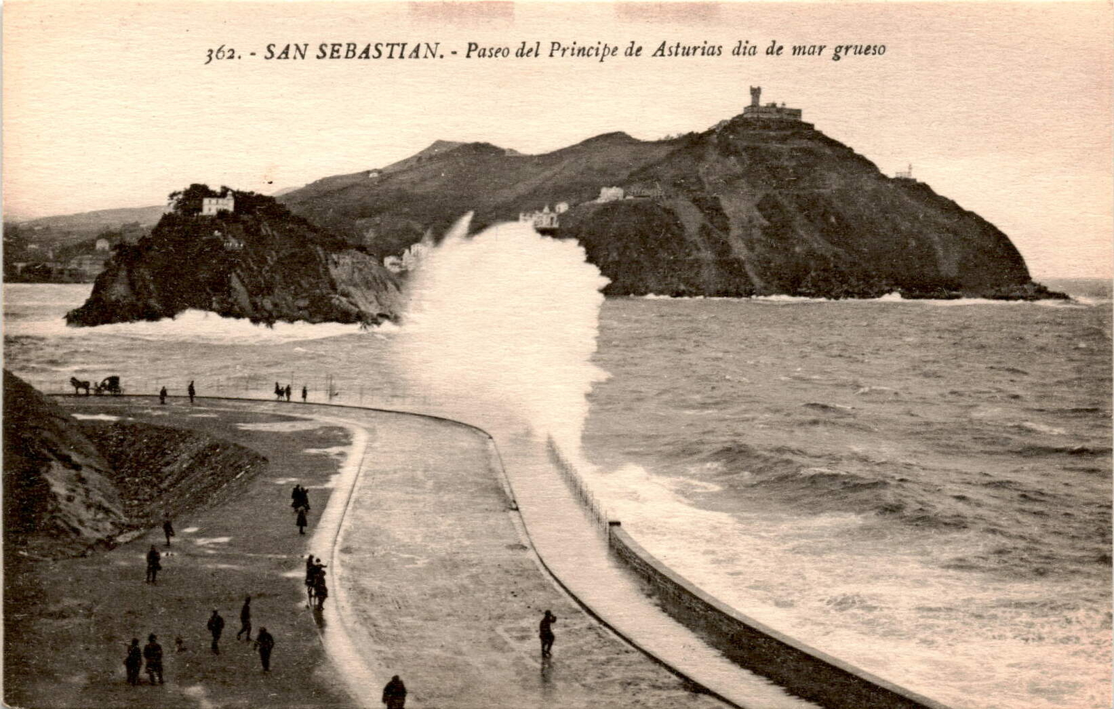 SAN SEBASTIAN, Paseo del Principe de Asturias, Gregorio Postcard