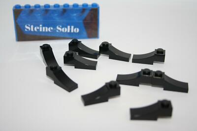 Lego (c) 10x Bogenstein 1x3 - schwarz - 70681 - brick arch - inverted