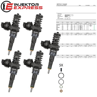 5x 0414720310 Pumpe Düse Einheit PDE VW Multivan Transporter 2.5 TDI 070130073R