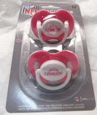 NFL Los Angeles Chargers Pacifier set of Pink Color On Card by baby fanatic