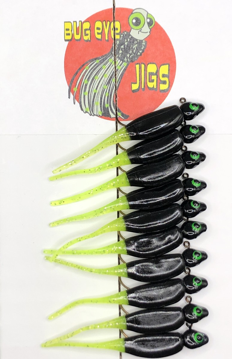 10 Pack 1/16 Oz Black And Chartreuse (Black Magic) Custom Made