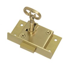 2PCS Pure Brass Hidden Drawer Locks Furniture Cupboard Locker File Cabinet Locks