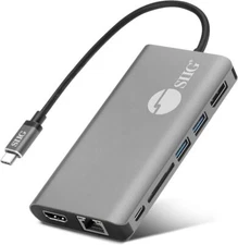SIIG USB-C Multiport Adapter, 4K HDMI or Displayport Video, (JU-DK0F11-S1)