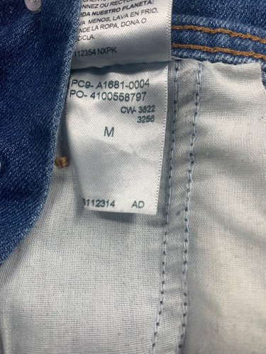 Levi Strauss Signature Gold Girl's Shortall Blue Jean Denim Size M - Picture 4 of 10