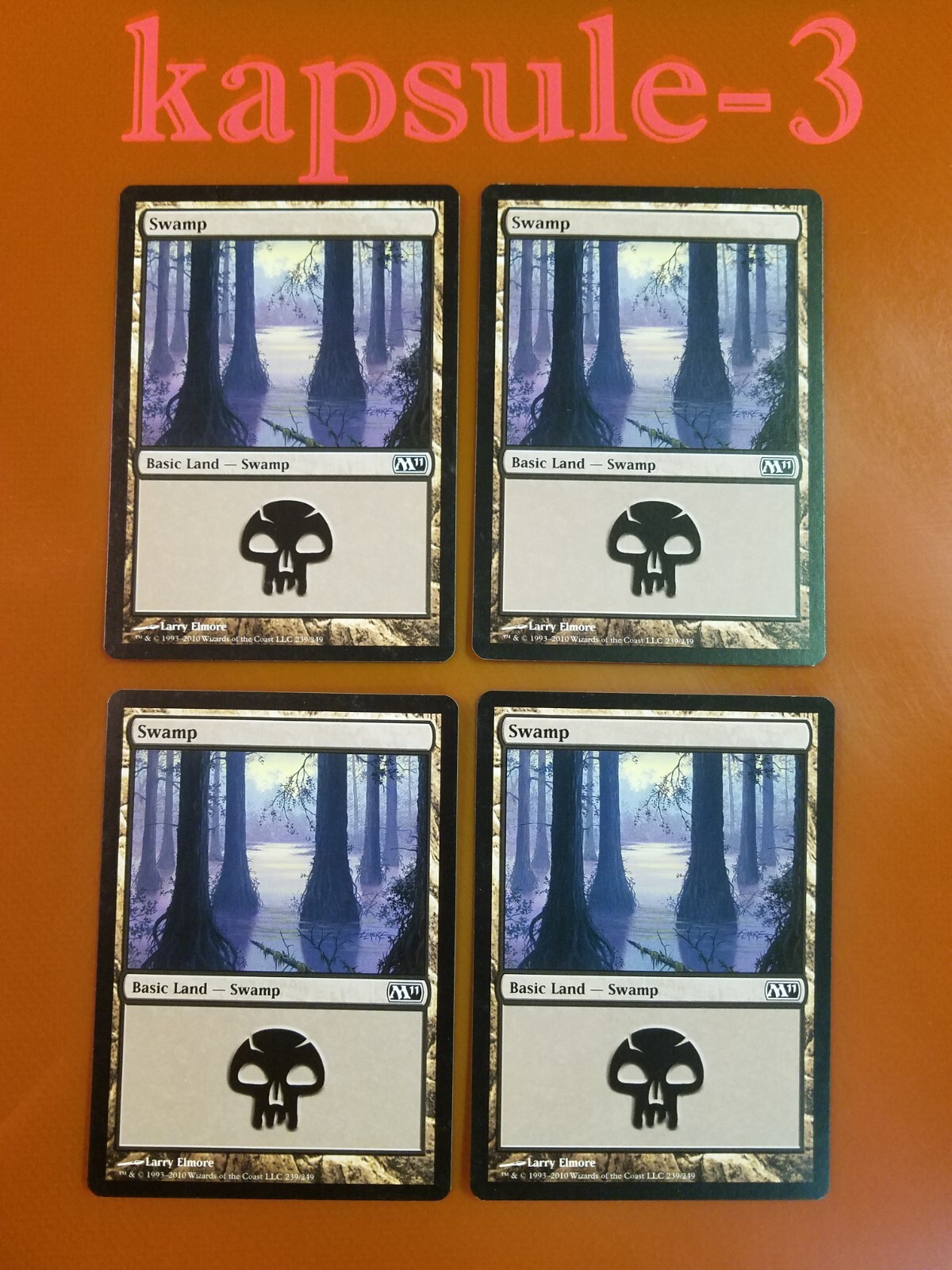 4x Swamp | Basic Land 239/249 | M11 Magic 2011 | MTG Magic Cards