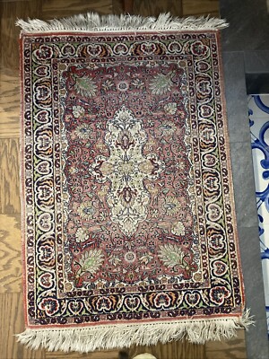 Antique Silk 2 X 3 Kashaan Indian? Persian Style