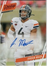 2020 CHRONICLES DRAFT FOOTBALL AUTO JORDAN MACK RC PRESTIGE RED VIRGINIA 