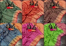 Pure Soft Khadi Georgette Silk Wedding Festival Wear Saree With Blouse 11-SS