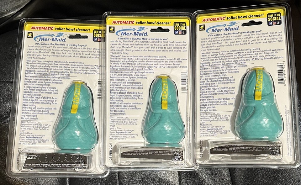 3 Packs MerMaid Mermaid Automatic Toilet Bowl Cleaner, ASSEENONTV