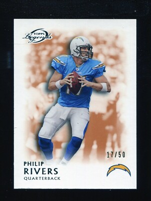 2011 Topps Gridiron Legends Orange Philip Rivers #138 #D 17/50 JERSEY NUMBER