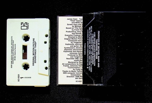 Thief (1981) Tangerine Dream Motion Picture Soundtrack Cassette Movie OST Rare - Picture 5 of 7