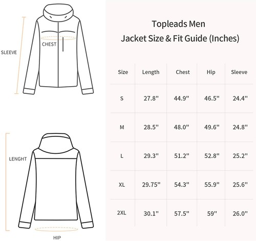 TOPLEADS 2020 Upgrade Heated Jackets 