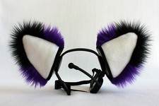 PURPLE FOX ears furry kitty cat EAR wolf NECOMIMI COVERS ONLY cosplay anime