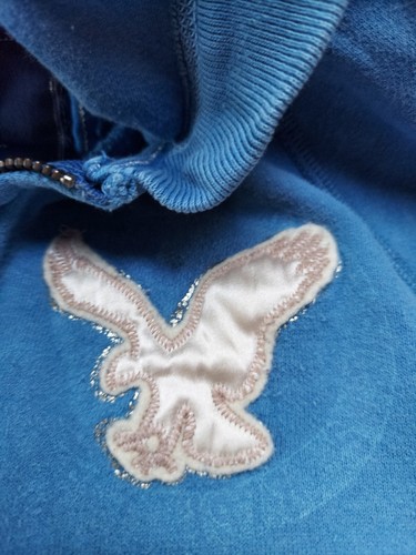 American Eagle Full Zip Hoodie. XS. Blue - Picture 6 of 9