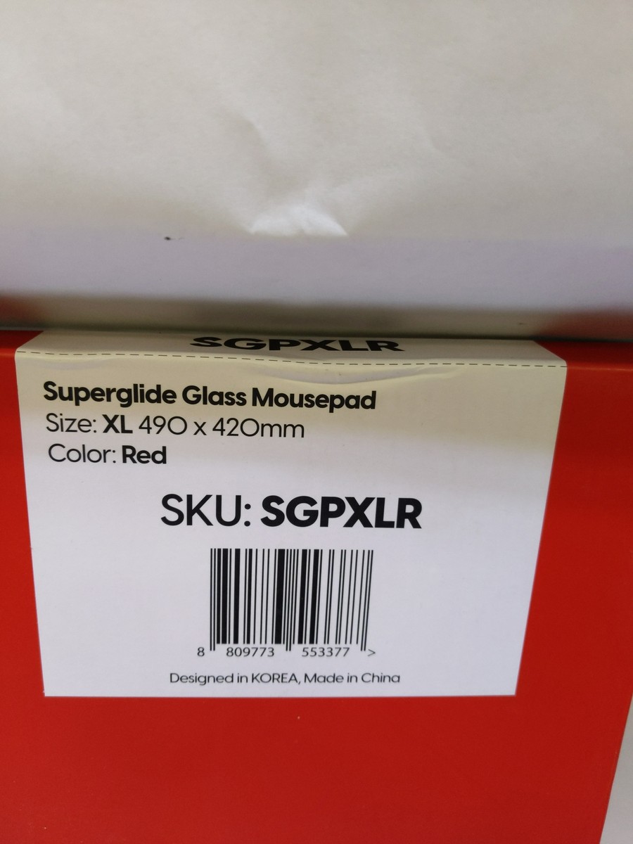 Pulsar Superglide Premium Glass Mouse Pad Red XL 490mm x