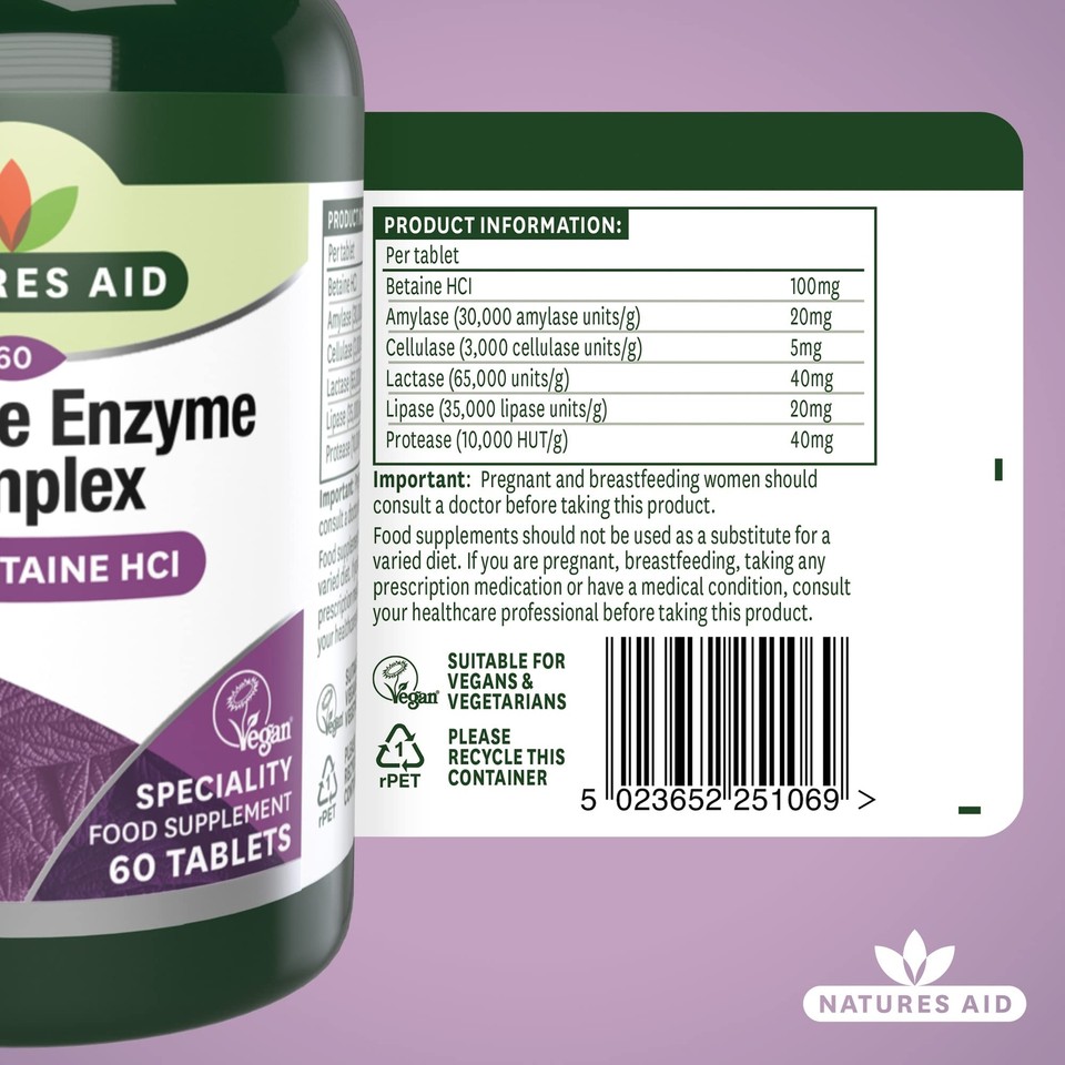 Digestive Enzyme Gas Bloating Relief Bloated Gut Stomach Digestion 60