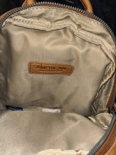 American Leather Co. Denise Mini Backpack Black Genuine Leather Adjustable Strap - Picture 11 of 14