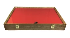 Oak Wood Display Case 18 x 24 x 3 for Arrowheads Knives Collectibles & More 