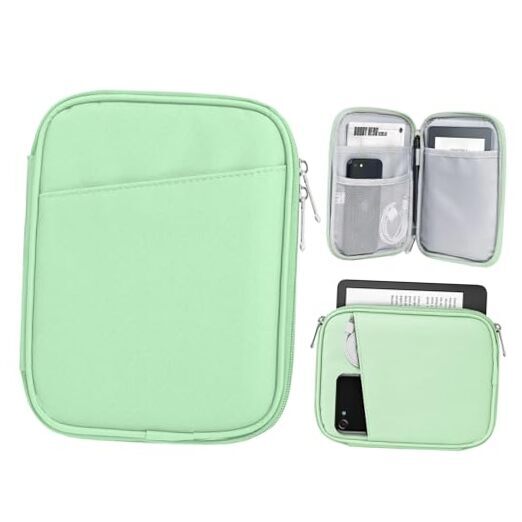 Eco-friendly 6-7 Inch Tablet Sleeve for Kindle Paperwhite in Agave Green  