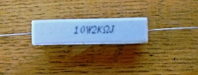 2 pcs  2K  Resistors 10 Watt J 5% Wirewound Ceramic Cement 2K / 10W J