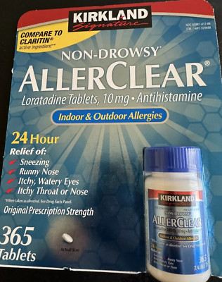 Kirkland Signature AllerClear Non-Drowsy Allergy Loratadine 10 mg 365 tablets