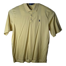 Polo Ralph Lauren Size Large Yellow Short Sleeve Polo 100 Pima Cotton