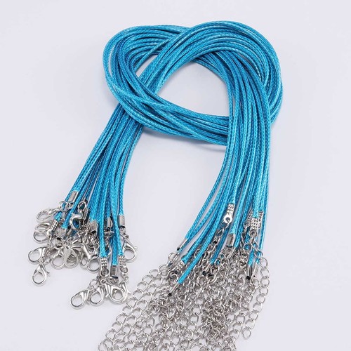 10Pcs 50 60CM Necklace Jewelry Making Artificial leather Braided Rope DIY Chain - Picture 16 of 23