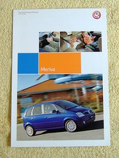 Vauxhall Merva Product Preview & Highlights Brochures X 2, 2002-2003 inc Design