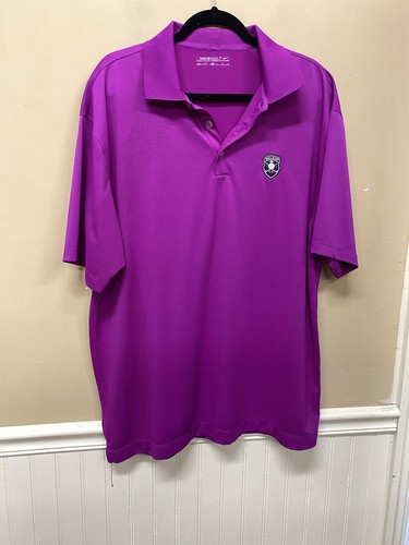 Nike Golf Dri Fit Belleair CC Purple Polo Shirt Size XL